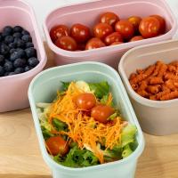 HOGUITA-Pack de 12 Recipientes de Plástico con Tapa en Color Surtido, Recipientes Reutilizables para Comida y Alimentos Sin BPA, Juegos de Tupper Plasticos para Alimentos, Fiambreras Aptas para Microondas, Congelador y Lavavajillas - details 2