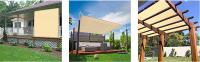 Toldo rectangular para Coche, HDPE, 95% de Protección UV, Con Cuerdas y Bridas para Jardín, Terraza, balcón, camping, Cenador al Aire Libre, 1 m, 1 Agujero, color arena (3x4 m) - details 3