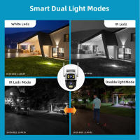 Cámara De Seguridad IP 8MP 4G Con Tarjeta SIM Doble Lente Doble Pantalla Wireless WiFi Vigilancia Exterior Detecta Humanos Protección PTZ Cámara IP - details 7