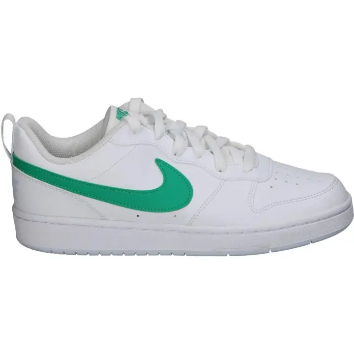 NIKE | Deportivas Nike Court Borough Low Recraft para Moda Joven - Zapatilla en Color Blanco con Detalles Verdes – Sneaker con Cierre de Cordones – Estilo Casual – Zapatillas Versátiles – Modelo DV5456-109 - 1