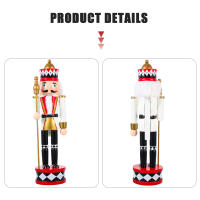 Nutcrackador De Pie Para Navidad Decoración De Interior Soldado De Madera Figura De Artesanía Decorativa Para Fiesta De Navidad - details 1