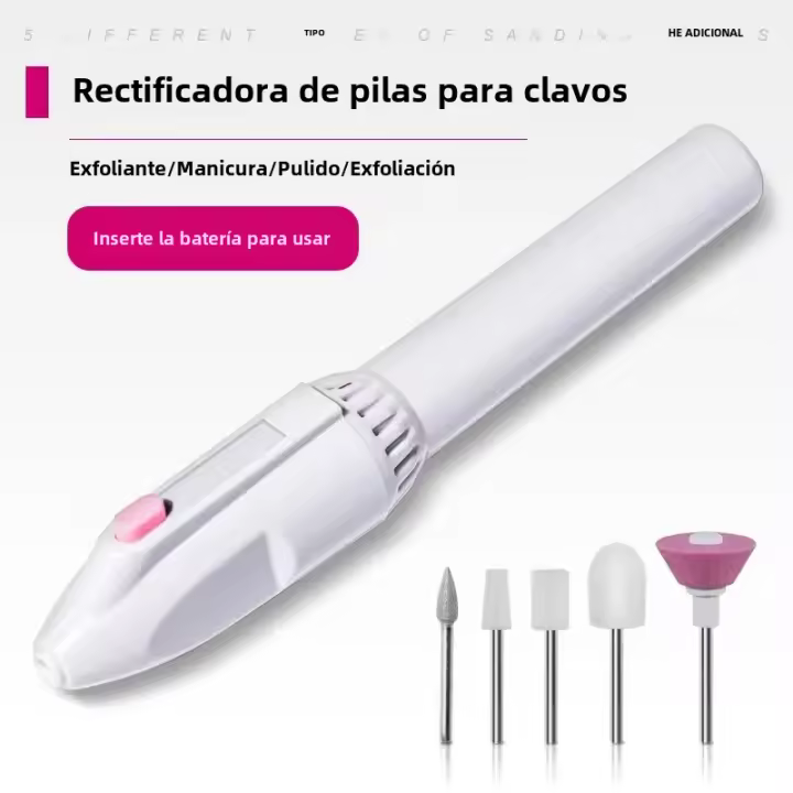 Kit De Uñas Eléctrico 5 En 1 Mini Herramientas De Pulido Y Grabado Para Manicura Y Pedicura Máquina De Archado Y Polvo - 1