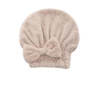 Toalla De Cabello Rápida Para Mujer Con Lazo Corallo Velvet Toalla De Cabeza Gruesa Accesorios De Baño Color Sólido Tamaño 27x26cm - details 2