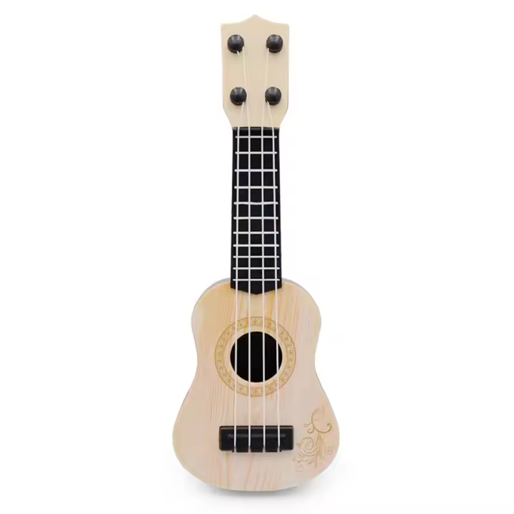 Ukelele Clásico De 4 Cuerdas Mini Para Niños Juguete Simulación Guitarra Infantil Principiante Iluminación Musical Pequeña Guitarra Para Entretenimiento - 1