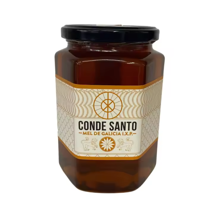 Miel de Galicia NATURAL ARTESANA CRUDA PURA 100% CONDE SANTO ESPAÑA PURA ABEJA (DA MARIÑA, 1 KG) - 1
