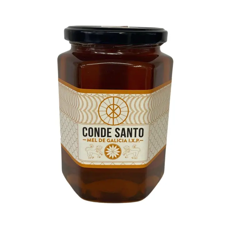 Miel de Galicia NATURAL ARTESANA CRUDA PURA 100% CONDE SANTO ESPAÑA PURA ABEJA (DA MARIÑA, 1 KG) - 1