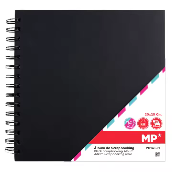 LILI HOME Álbum de Scrapbooking en Color Marrón y Negro Tamaños: 20 X 20 Cm y 30 X 30 Cm. Incluye 20 Hojas (40 Páginas) de Papel de Alta Calidad de 200 G/m² - 1