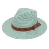 Sombrero De Paja De Verano Panama Tejido De Hierba Transpirable Estilo Europeo Y Americano Sombrero De Sol Para Playa Casual Para Mujeres - details 6