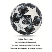 Balón De Fútbol PU Resistente Al Desgaste Para Entrenamiento Y Partidos Adultos Sin Inflar Tamaño Estándar Paquete Individual - details 4