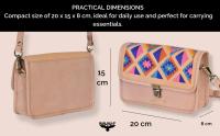 Bolso de cuero con bordado étnico a mano. Compacto, auténtico y único. Marca IULIUS - details 3
