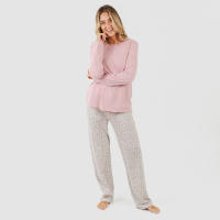TRAMAS+ Pijama de Mujer 100% Algodón, Camiseta Manga Larga y Pantalón - details 0