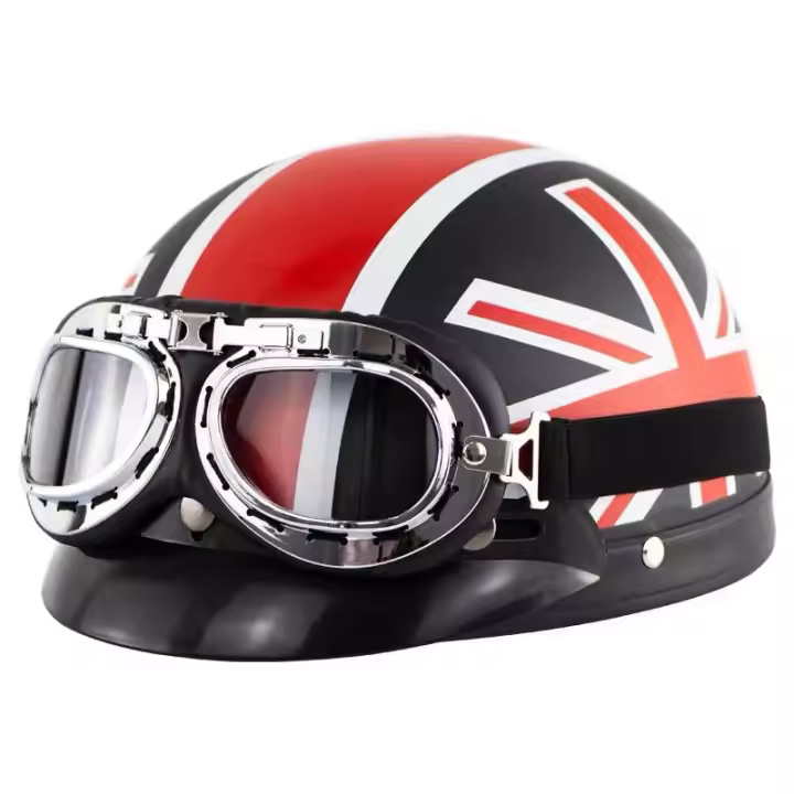 Casco Eléctrico Para Hombres Y Mujeres Protección Solar Moto Casco Mitad Para Todas Las Estaciones Peso 880G Material ABS - 1