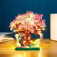 Construye Tu Propio Casa De Árbol Con Bloques De Construcción DIY Set De Constructores Ciudad Micro Callejón De Cerezo Juguete Montessori MOC Para Niños Regalos - details 7