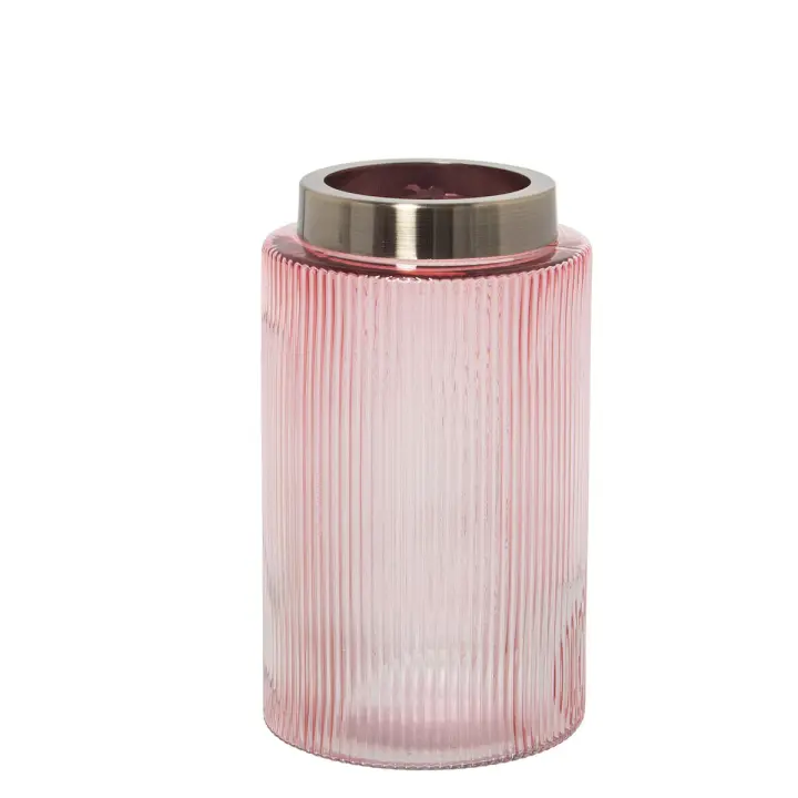 Jarrón Alexandra House Living Rosa Cristal 12 x 20 cm - 1