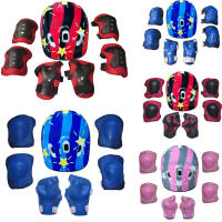 Casco Ajustable Para Niños Con Equipamiento Deportivo Protección De Rodillas Codos Y Muñecas Para Niños Y Niñas Ciclismo Patinaje Scooter - details 0