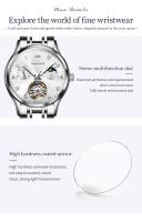 Reloj De Mujer OLEVS6608 Estilo Turbillón Lujo Automático Resistente Al Agua Luminoso De Acero Inoxidable Reloj De Mano Auto-Bobinado - details 10
