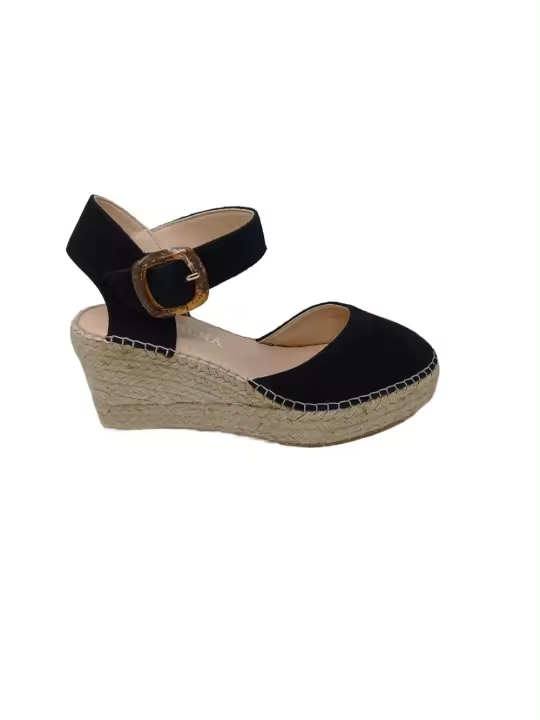 ALPARGATAS MACARENA YUNE26 SERRAJE NEGRO - 1