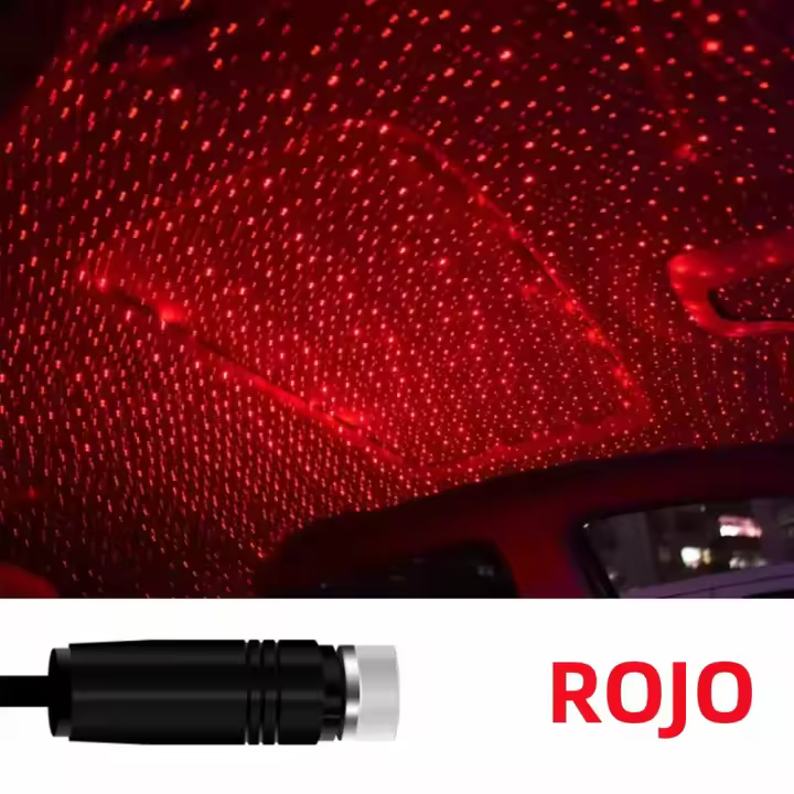 Proyector De Luz Estelar Romántica USB LED Para Coche Ajustable Y Recortable Iluminación Interior De Coche Galaxia Luz De Aluminio DC 5V Sin Baterías Certificación VDE UL SAA RoHS - 1