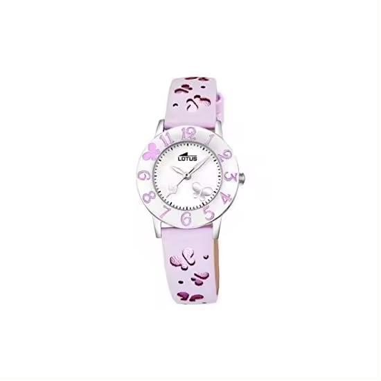 Lotus 18269/3 Reloj Niña Cuarzo Correa Mariposas Lila Tamaño 27 mm - 1