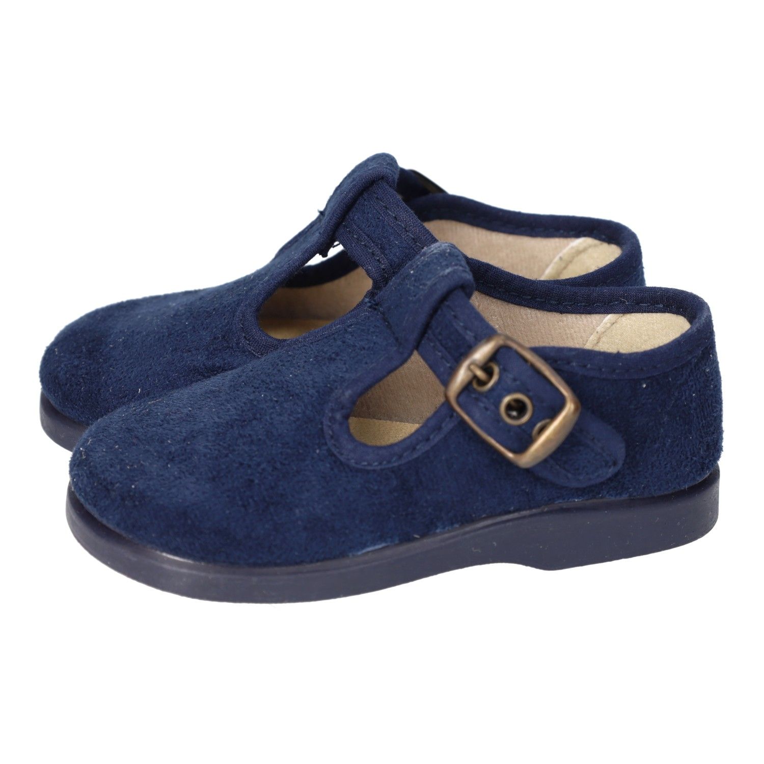 Merceditas marca CONDIZ para niña en color marino. Merceditas para niñas en marino, cierre de hebilla y plantilla extraible, con piso de goma antideslizante, hechas en España por CONDIZ