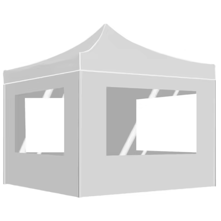 vidaXL Carpa plegable profesional con paredes aluminio blanco 2x2 m - 1