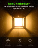 Lámpara De Pared Solar De Tungsteno Nuevo Con Tres Modos Para Exterior Villa Jardín Courtyard Impermeable Decoración Inducción Lámpara Nocturna Pequeña - details 8