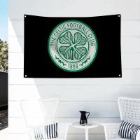 Bandera De Polyester Para Exteriores Con Cuatro Agujeros Estilo Aesthetic De Celtic Fc Decoración De Habitación Y Exterior - details 4