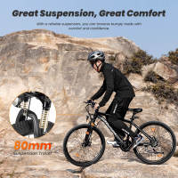 Touroll U1 Bicicleta eléctrica MTB de neumático de 29" para todo terreno con motor de 250W, batería extraíble de 36V 13Ah, alcance máximo de 65 km, engranaje de 21 velocidades Shimano, freno de disco impermeable IPX4 - details 15