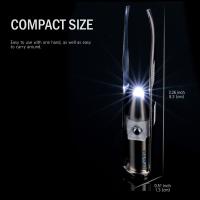 Pinzas con luz LED. Herramienta para depilar cejas y pestañas. Depila y recorta los vellos no deseados. Ilumina las zonas oscuras con luz brillante para una mayor precisión. Acero inoxidable. - details 3