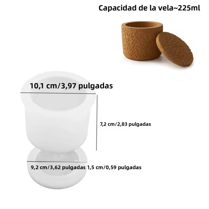Molde De Velas 3D DIY En Forma Irregular Geométrica De Silicona Para Crear Figuras Con Cimento Y Gypsum Con Tapa Incluida - 1
