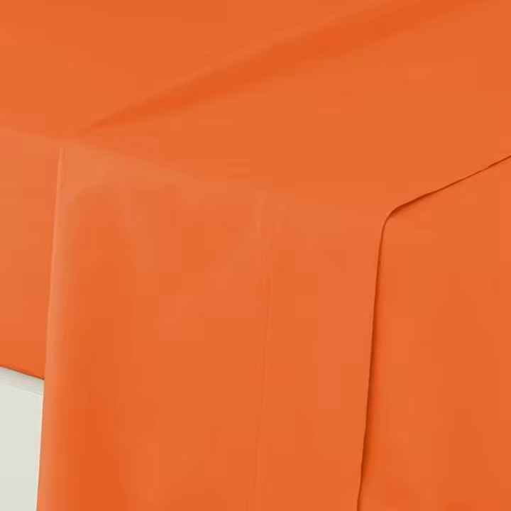 Manterol - Sábana encimera de algodón percal 200 hilos naranja óxido. Sábanas lisas de tejido natural para todas las estaciones, transpirables, duraderas y de fácil planchado. - 1