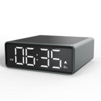 NOKLEAD Reloj De Alarma Digital Con Cargador Inalámbrico Para Teléfono Luz LED Ajustable Brillo Y Función De Sueno Moderno Para Dormitorio - details 13