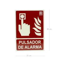 Banner - Señal pulsador alarma homologada PVC 21x30cm