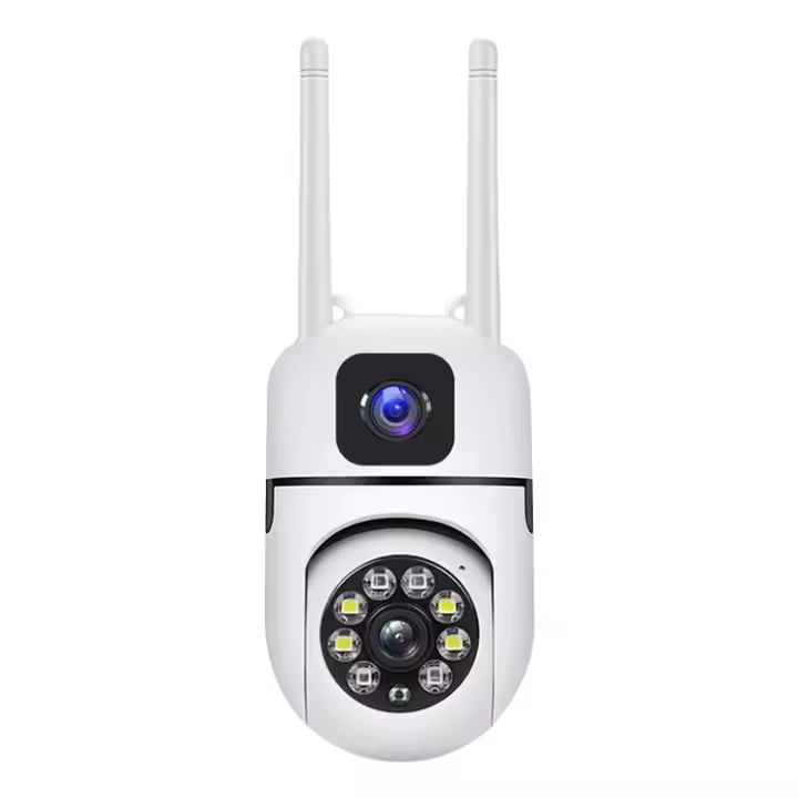 1080P Cámara Vigilancia WiFi Exterior 360°, PTZ Cámara IP Vigilancia de Seguridad, AI Detección de Humana, Seguimiento Automático, Sirena, Visión Nocturna , Audio Bidireccional, - 1