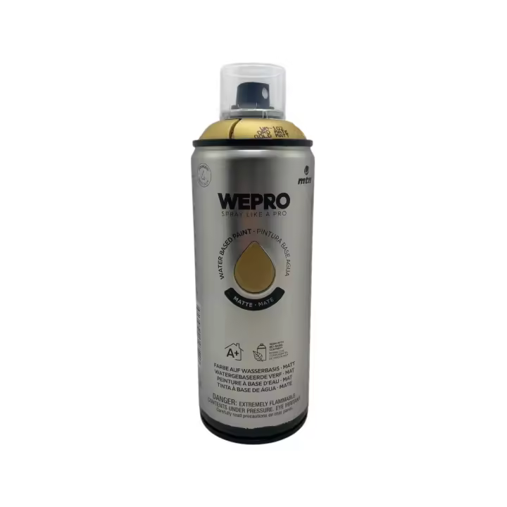 MTN WEPRO ORO MATE 400ml - base agua, alta opacidad, muy duradero, bajo olor, gran adherencia, secado rápido, multisuperficie, para interior y exterior - 1