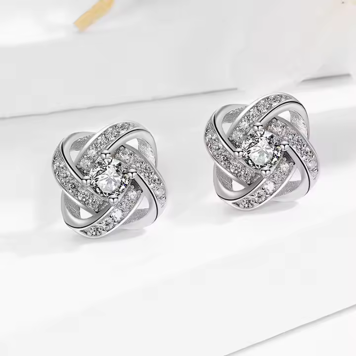 Pendientes de Plata de Ley 925, para Mujer, Sencillos, Regalos originales para Mujer,el mejor regalo para mamá. - 1