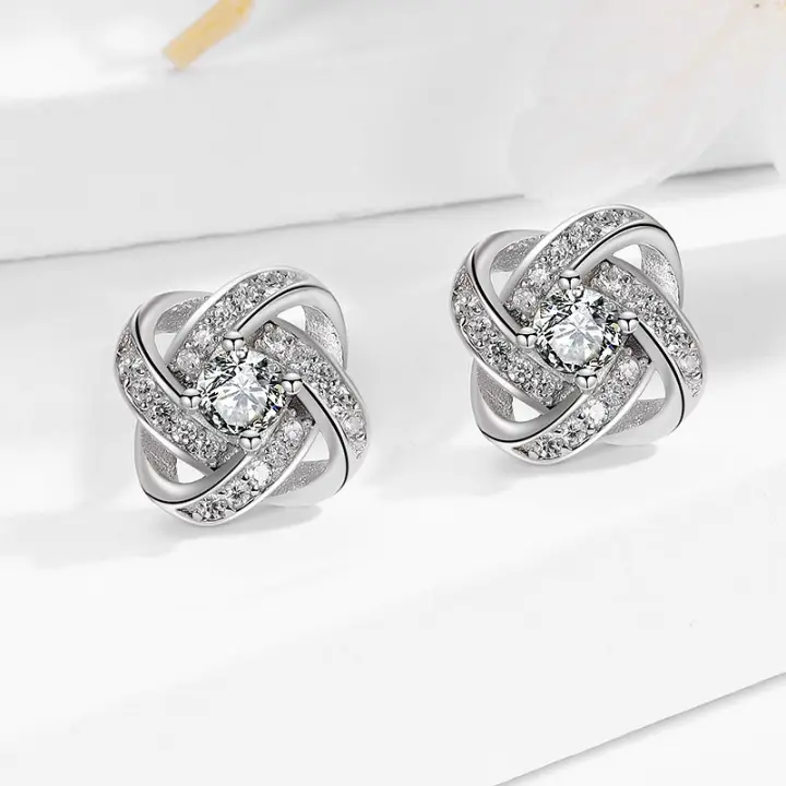 Pendientes de Plata de Ley 925, para Mujer, Sencillos, Regalos originales para Mujer,el mejor regalo para mamá. - 1