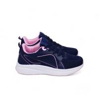 HLuna Zapatillas deportivas para mujer cubierta de malla respirable en color blanco azul marino y gris con rosa Deportivas running para mujer L-7504 - details 9