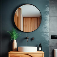 MARCTANI Espejo Redondo con Marco de Metal - Espejos Decorativos de Pared Elegante y Moderno - Espejo Entrada Recibidor - Ideal para Decoracion de Baño, Salon y Entraditas Recibidores - details 4