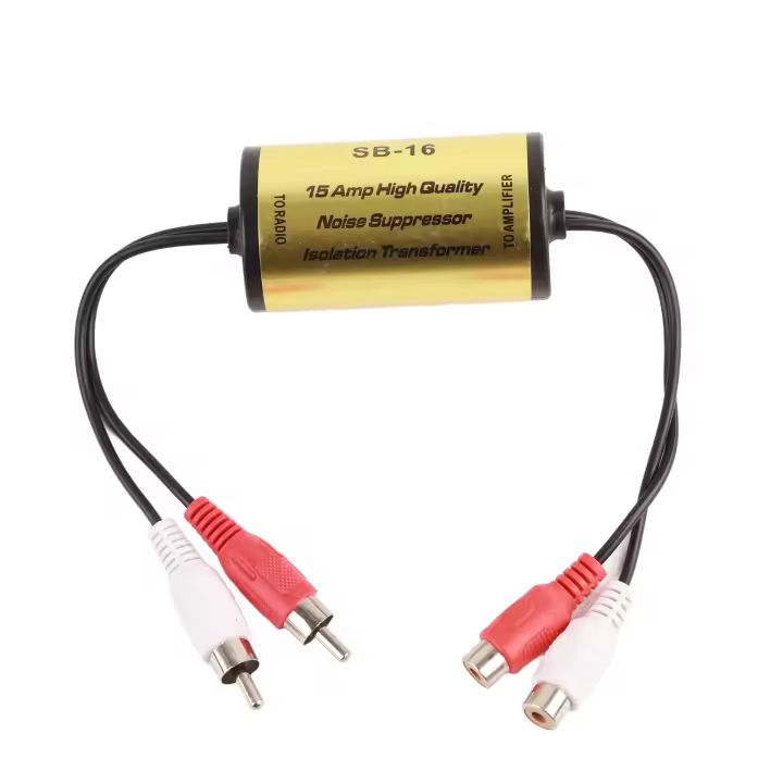 Supresor de ruido 15A Anti-interferencia amplificador de Audio estéreo filtro aislador de ruido de bucle de tierra - 1