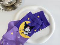 Calcetines Medio Tubo Disney Sanrio Kuromi Para Mujer Color Morado Algodón Peinado Dibujos Animados Lindos Hechicera Calcetines - details 13