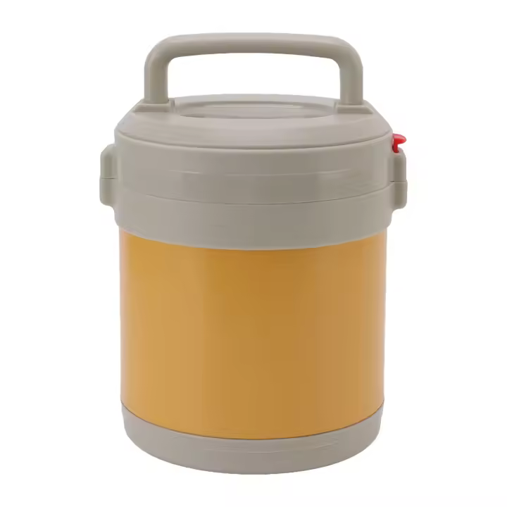 Fiambrera con aislamiento al vacío de 1,3 l, de acero inoxidable 304, portátil, para estudiantes, trabajadores de oficina, color amarillo cera de abejas - 1