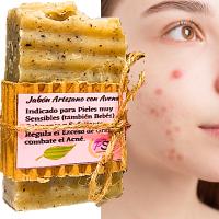 3 Jabones Artesanos Naturales con Avena. PumarShop Cinnia Natura. Pieles Sensibles. Dermatitis. Pack Ahorro. Hecho a Mano - details 0