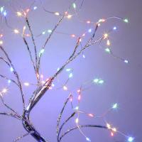 Lámpara De Mesa Árbol De Noche LED Con Encendido Por Toque Y USB/Batería Decoración De Flores Artificiales Bonsái Para Escritorio - details 16