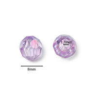 50pcs AB Colores Acrílico Facetado 8mm Bola Espaciadora Para DIY Pulseras Collares Aretes Accesorios De Joyería - details 1