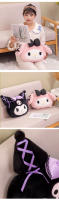 Muñeca De Peluche Kawaii Kuromi Y My Melody 35X26Cm Sanrio Suave Para Decoración De Sofa Dormitorio Regalos Para Niñas - details 5