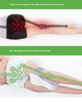 Almohada De Memoria Ortopédica De Algodón Suave Para Maternidad Con Correa Ajustable Soporte De Rodilla Y Pierna Para Dormir De Lado - details 2