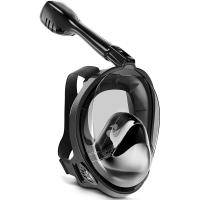 Máscara de buceo para adultos y niños, cara completa, transpirable, snorkel, equipo de natación para miopía, gafas respiradoras secas completas subacuáticas - details 25