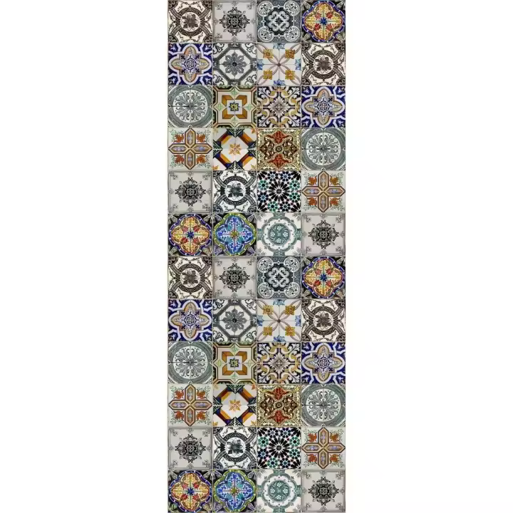 Vilber, Alfombra Vinilo, Baldosas, Azulejos, Pasillo, Cocina, Salón. 10 tamaños y 2 colores diferentes. ALGARVE.2806 - 1
