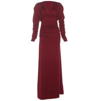 Vestido Elegante De Noche Para Mujer Sisterlinda Estilo Otoño Con Cuello En V Manga Larga Elegante Y Ajustado Maxi Bodycon - details 1